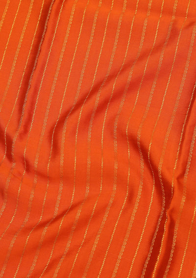 Orange Zariwork Pure Crepe Silk_Saree-koskii