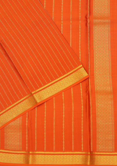 Orange Zariwork Pure Crepe Silk_Saree-koskii