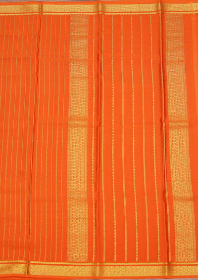 Orange Zariwork Pure Crepe Silk_Saree-koskii