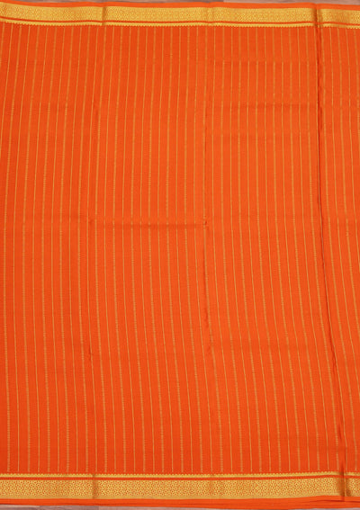 Orange Zariwork Pure Crepe Silk_Saree-koskii
