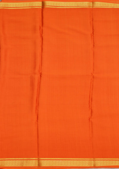 Orange Zariwork Pure Crepe Silk_Saree-koskii