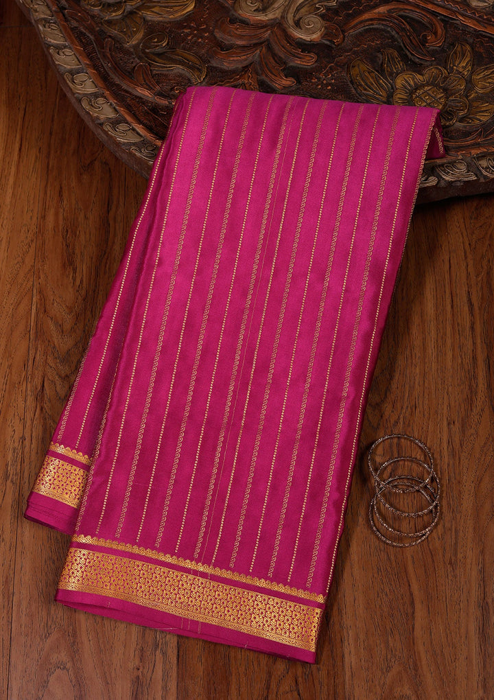 Purple Zariwork Pure Crepe Silk Saree_koskii