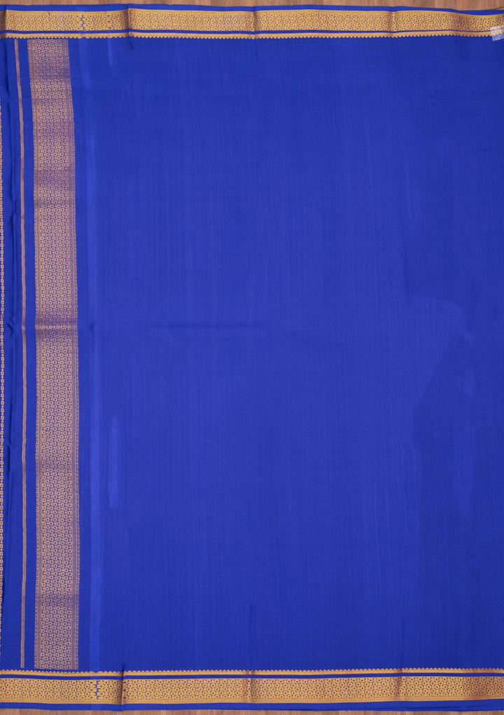 Royal Blue Zariwork Pure Crepe Silk Saree-Koskii