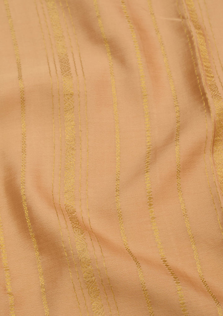 Gold Zariwork Pure Crepe Silk Saree-Koskii