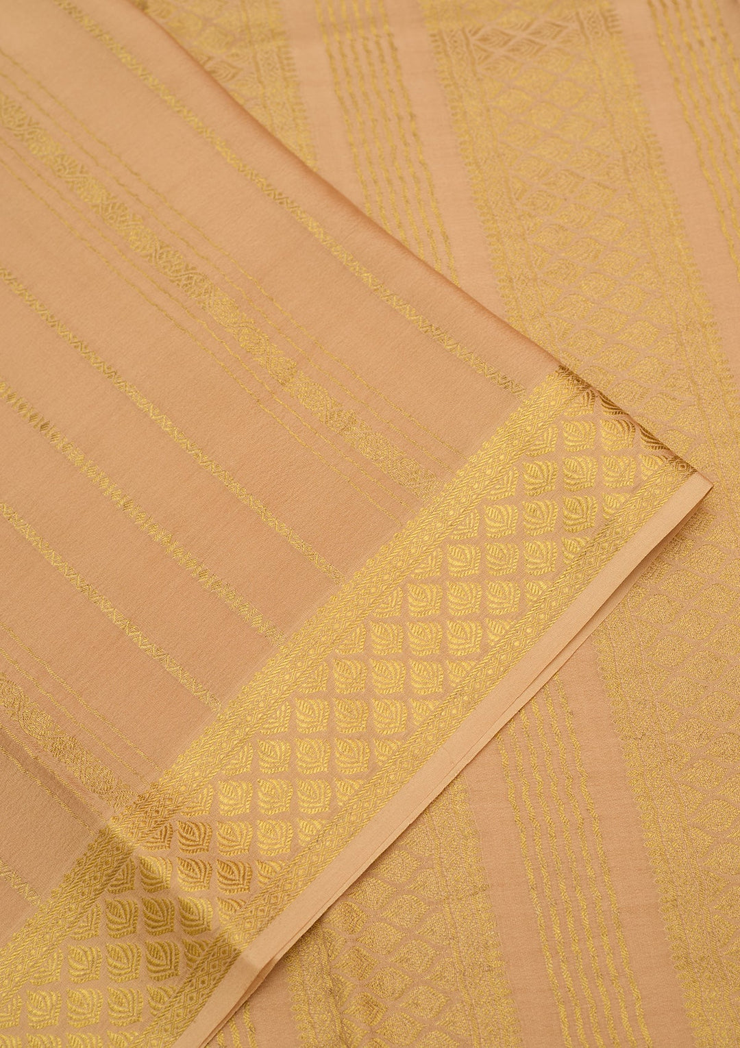 Gold Zariwork Pure Crepe Silk Saree-Koskii