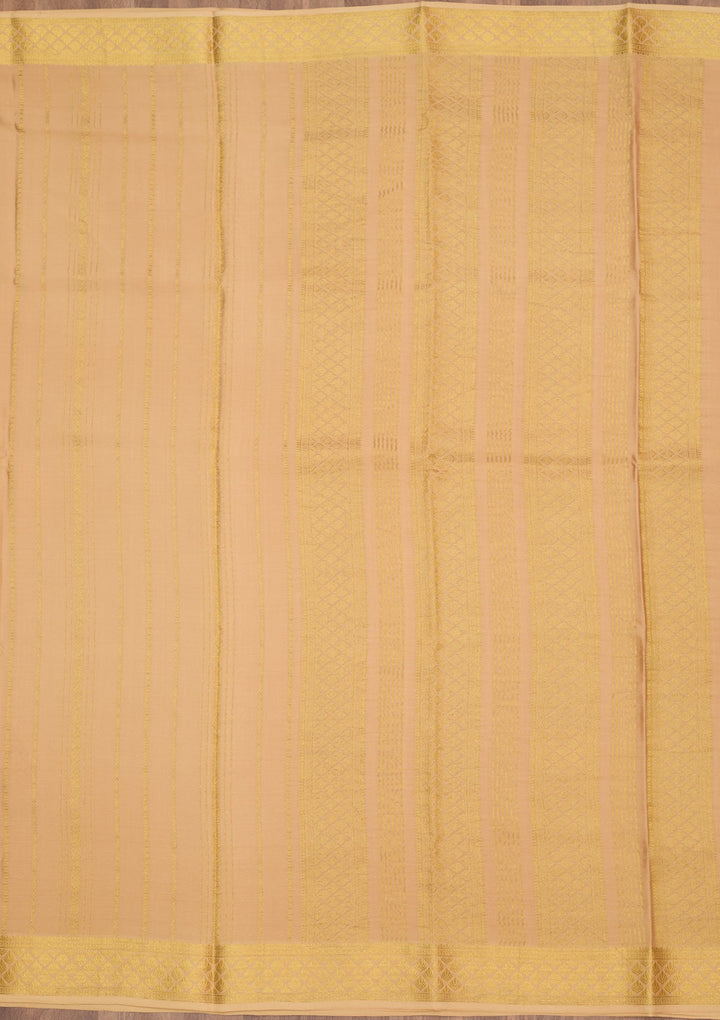 Gold Zariwork Pure Crepe Silk Saree-Koskii
