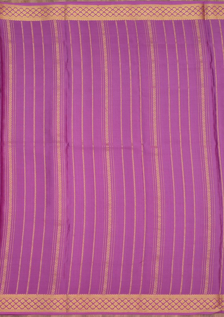 Lavender Zariwork Pure Crepe Silk Saree-Koskii