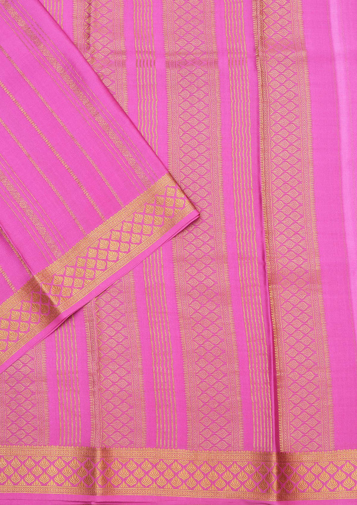 Light Lavender Zariwork Pure Crepe Silk Saree_koskii