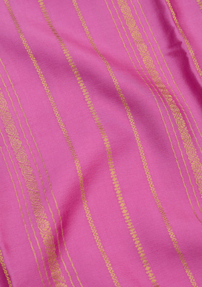 Onion Pink Zariwork Pure Crepe Silk Saree-Koskii