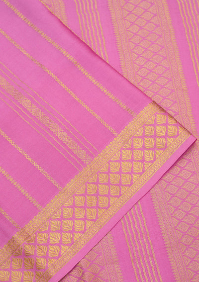 Onion Pink Zariwork Pure Crepe Silk Saree-Koskii