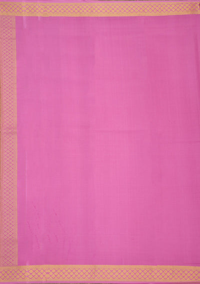 Onion Pink Zariwork Pure Crepe Silk Saree-Koskii