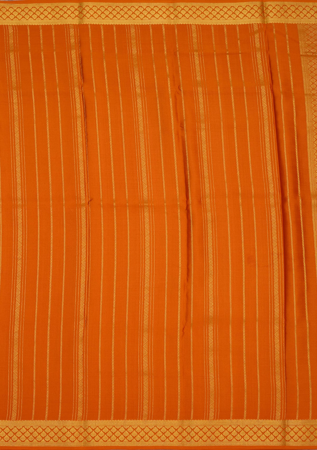 Orange Zariwork Pure Crepe Silk Saree-Koskii