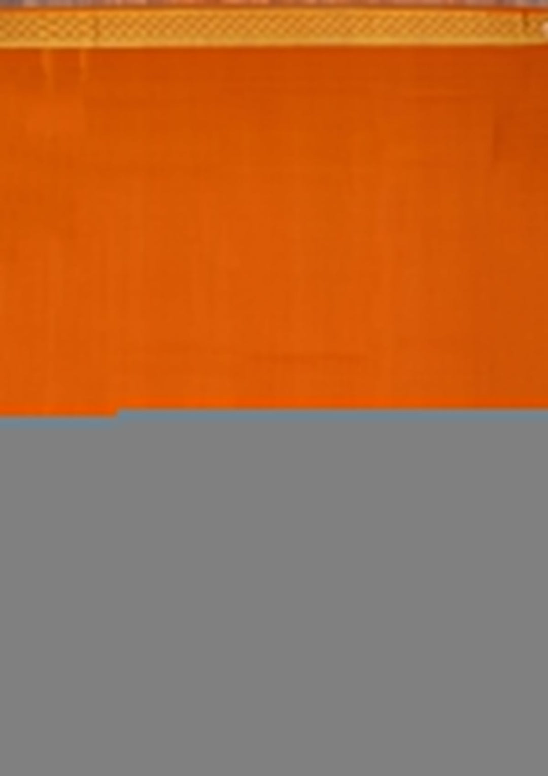 Orange Zariwork Pure Crepe Silk Saree-Koskii