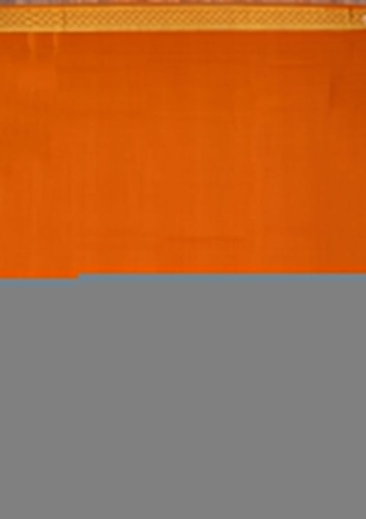 Orange Zariwork Pure Crepe Silk Saree-Koskii