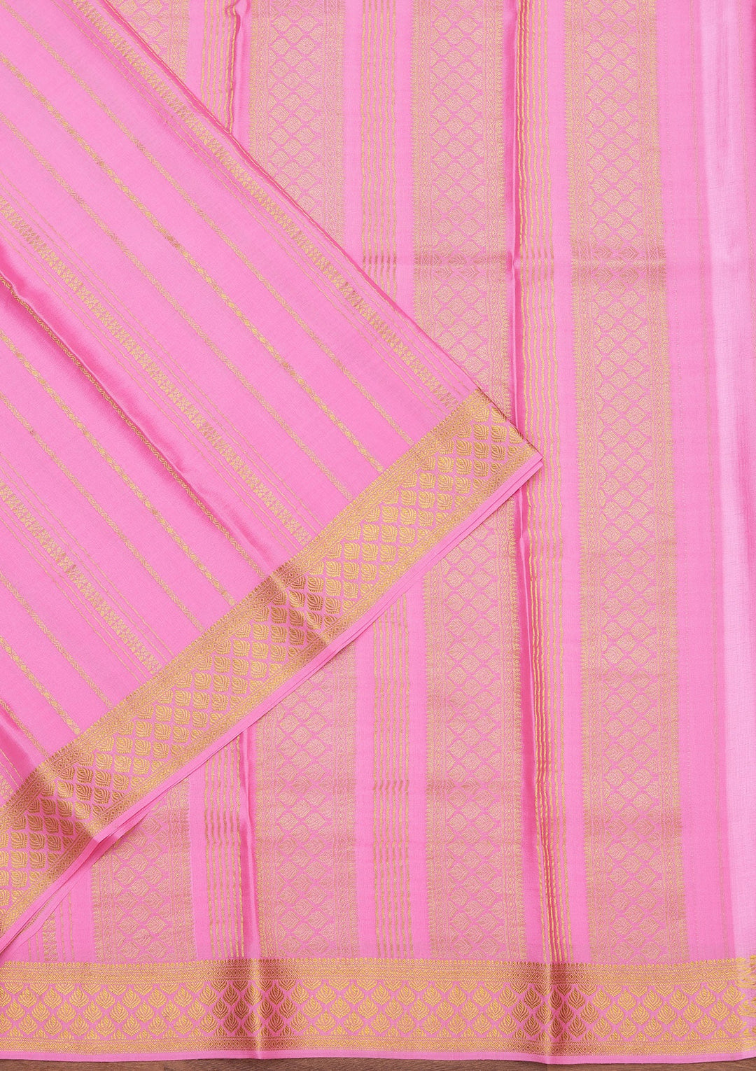 Pink Zariwork Pure Crepe Silk Saree_koskii