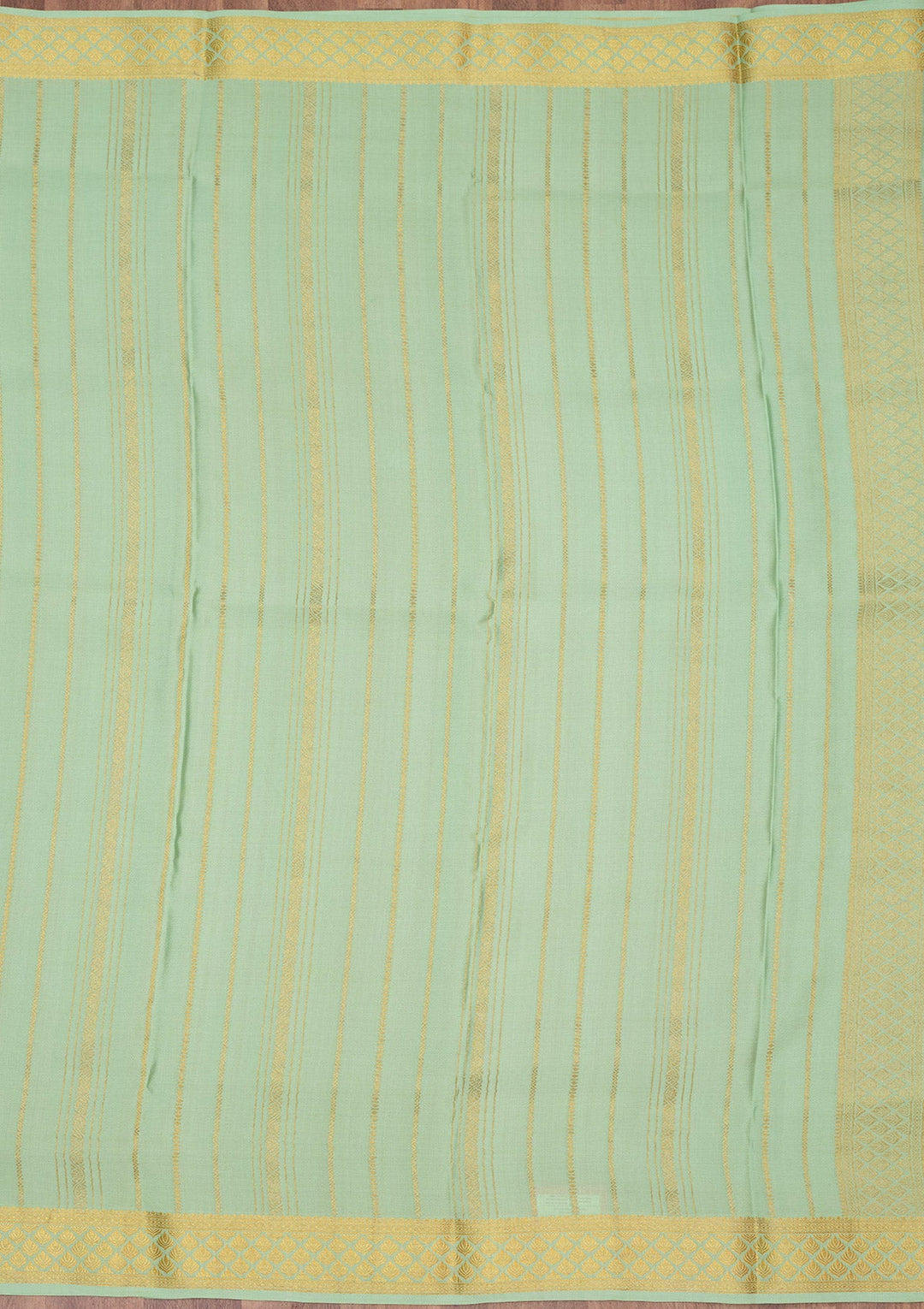 Sea Green Zariwork Pure Crepe Silk Saree-Koskii