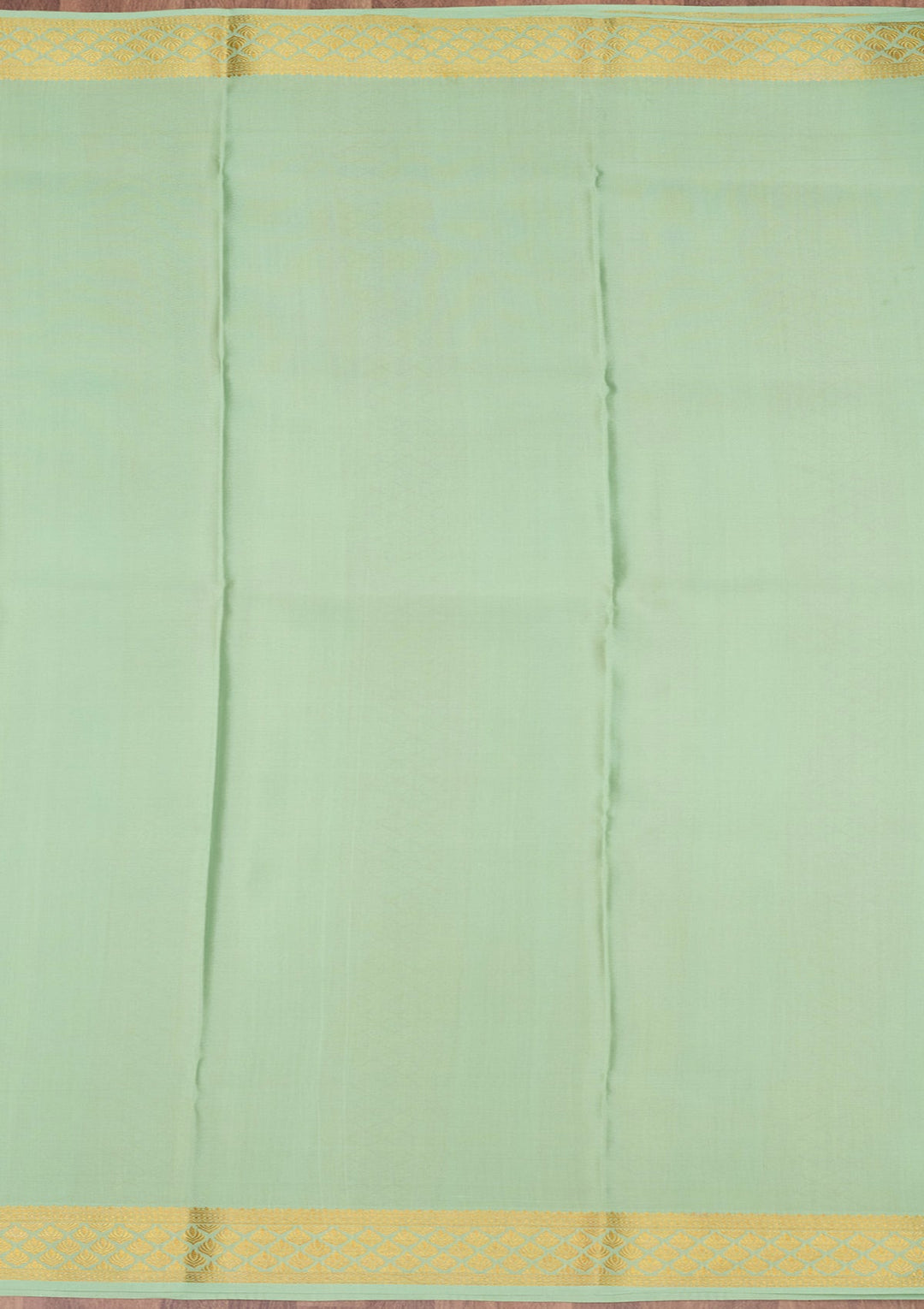Sea Green Zariwork Pure Crepe Silk Saree-Koskii