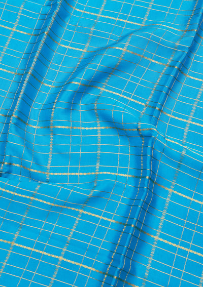 Blue Zariwork Pure Crepe Silk Saree-koskii
