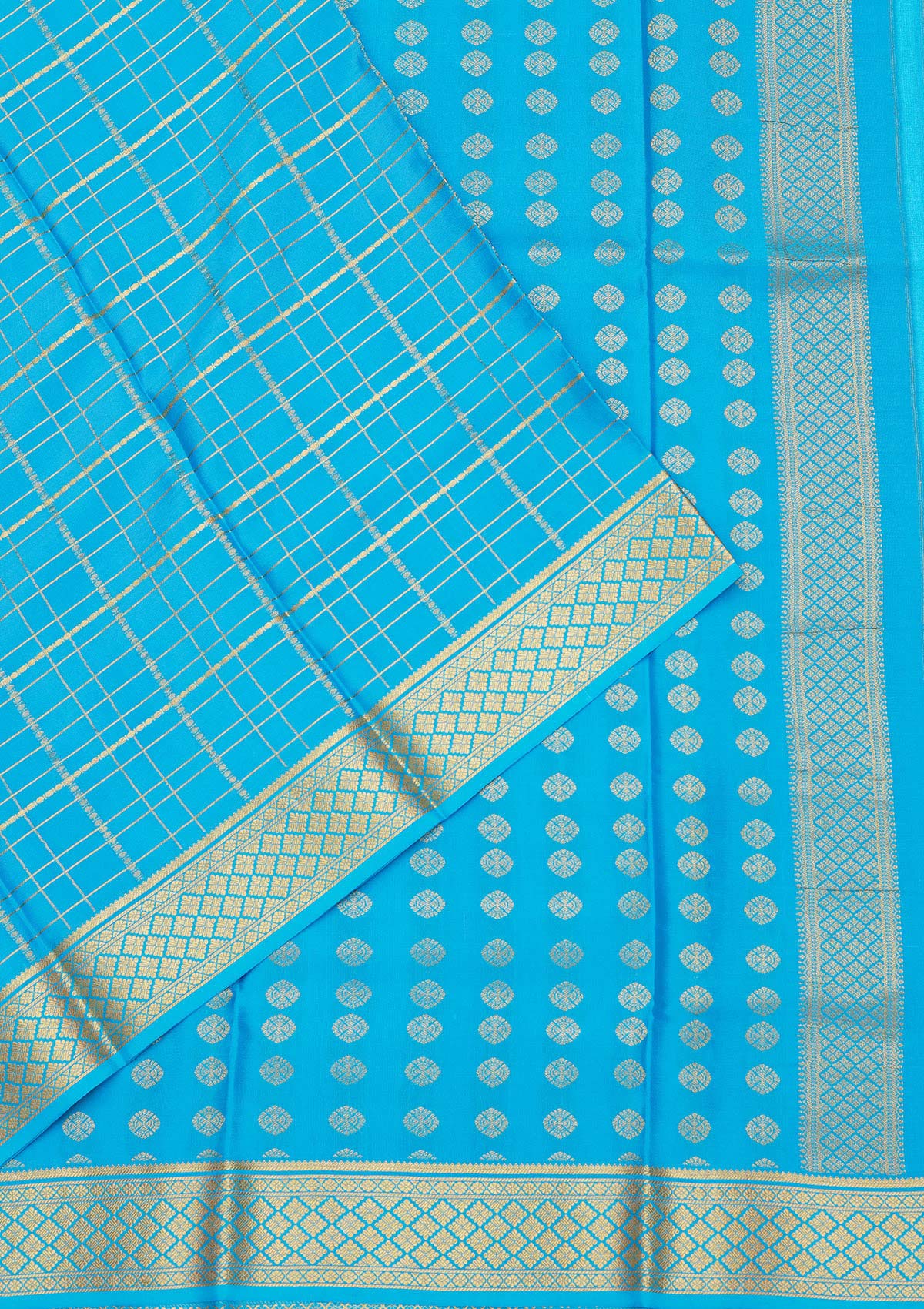 Blue Zariwork Pure Crepe Silk Saree-koskii