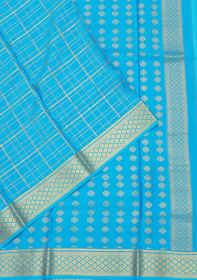 Blue Zariwork Pure Crepe Silk Saree-koskii