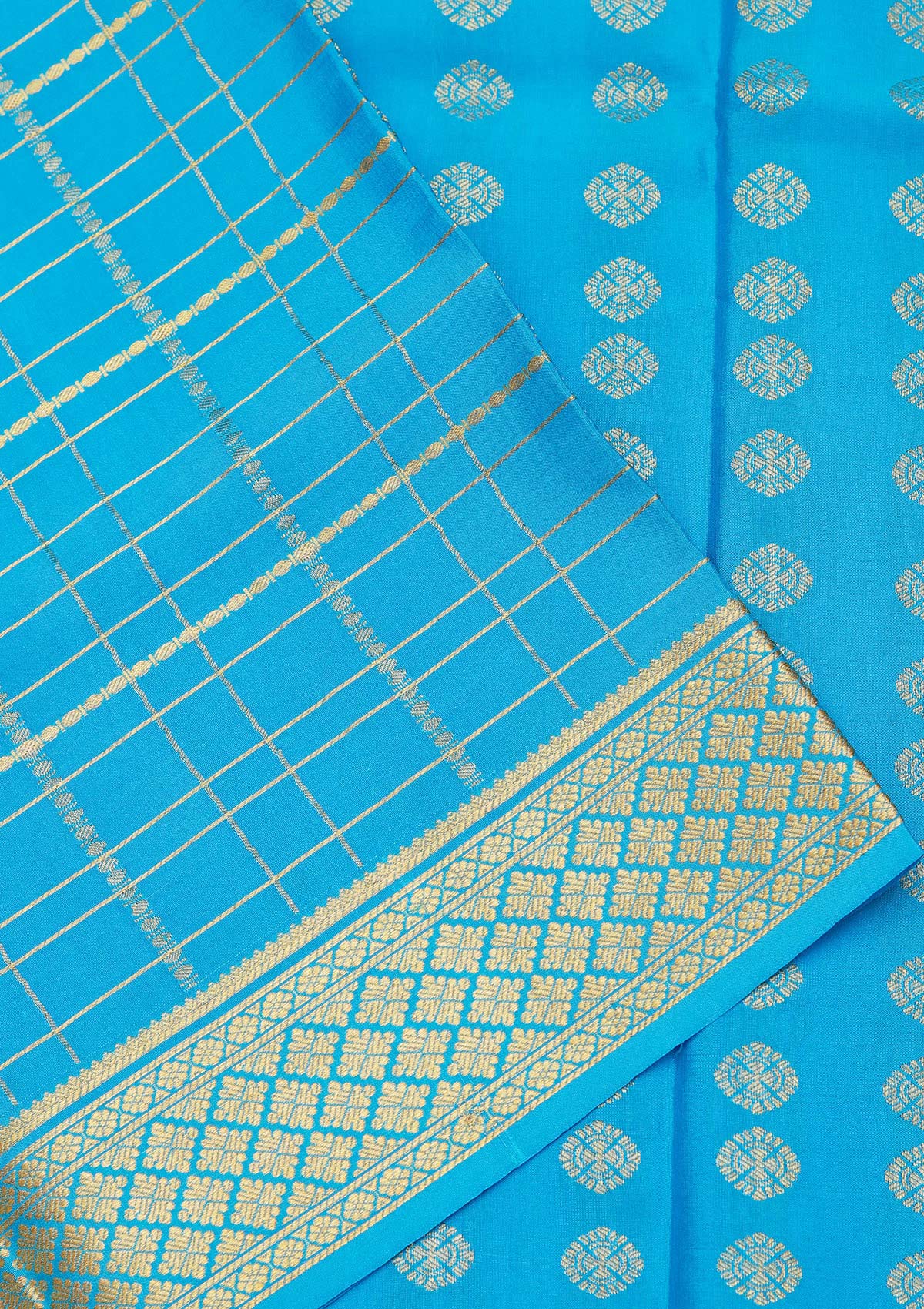 Blue Zariwork Pure Crepe Silk Saree-koskii