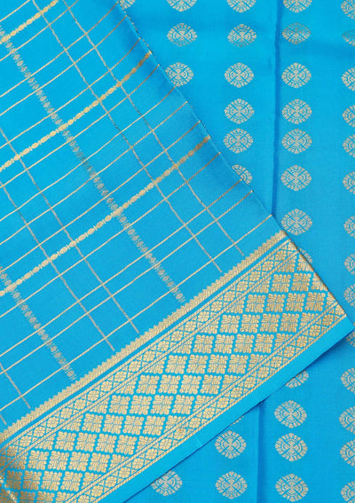 Blue Zariwork Pure Crepe Silk Saree-koskii