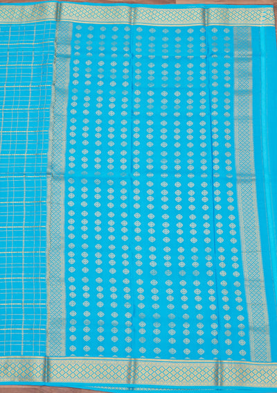 Blue Zariwork Pure Crepe Silk Saree-koskii