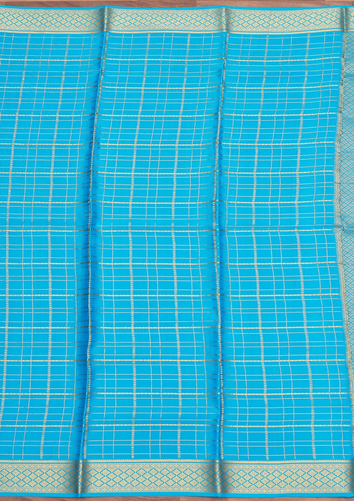 Blue Zariwork Pure Crepe Silk Saree-koskii