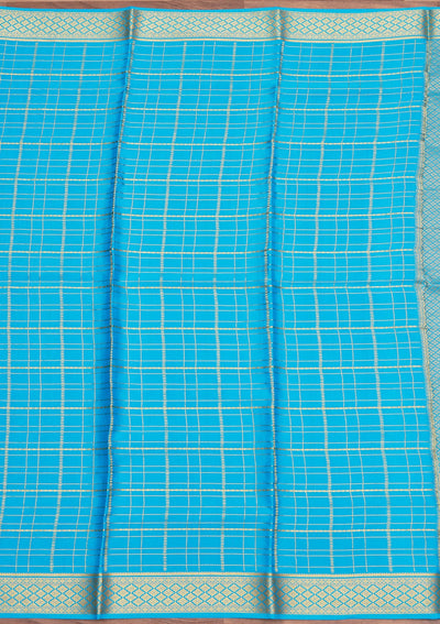 Blue Zariwork Pure Crepe Silk Saree-koskii