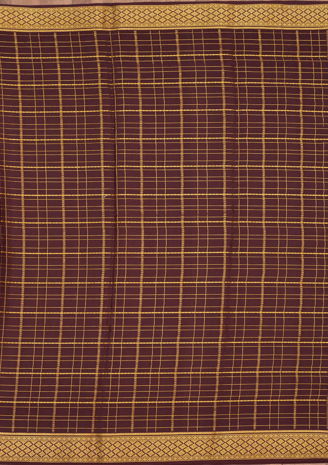 Brown Zariwork Pure Crepe Silk Saree-Koskii