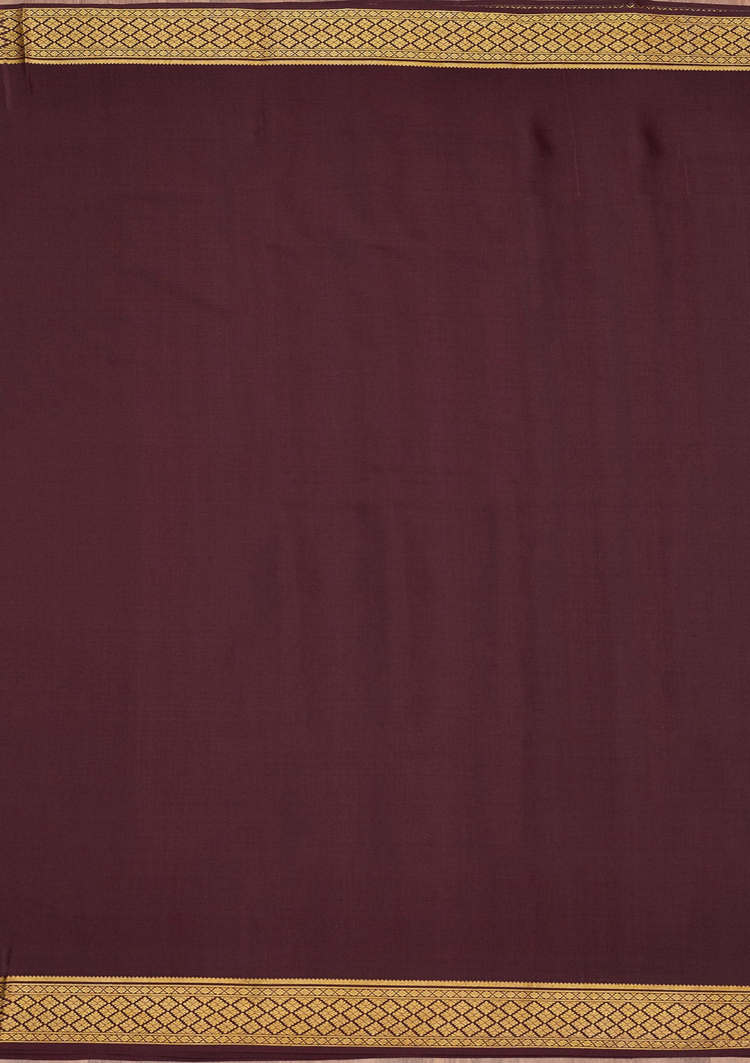 Brown Zariwork Pure Crepe Silk Saree-Koskii