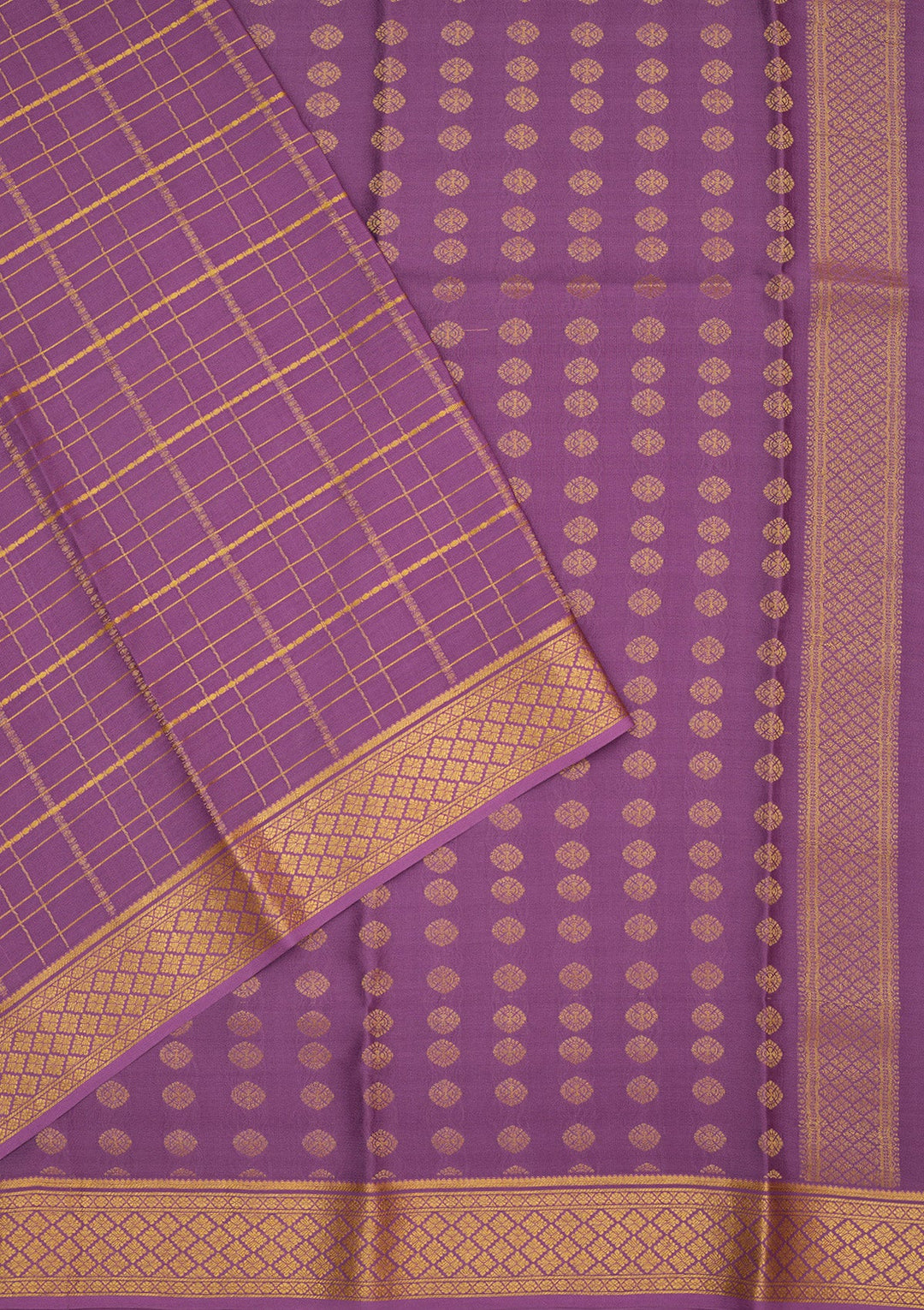 Light Lavender Zariwork Pure Crepe Silk Saree-Koskii