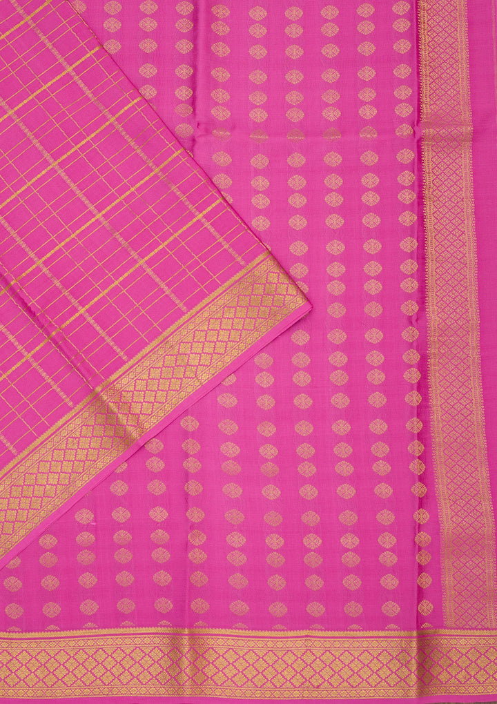 Onion Pink Zariwork Pure Crepe Silk Saree-Koskii