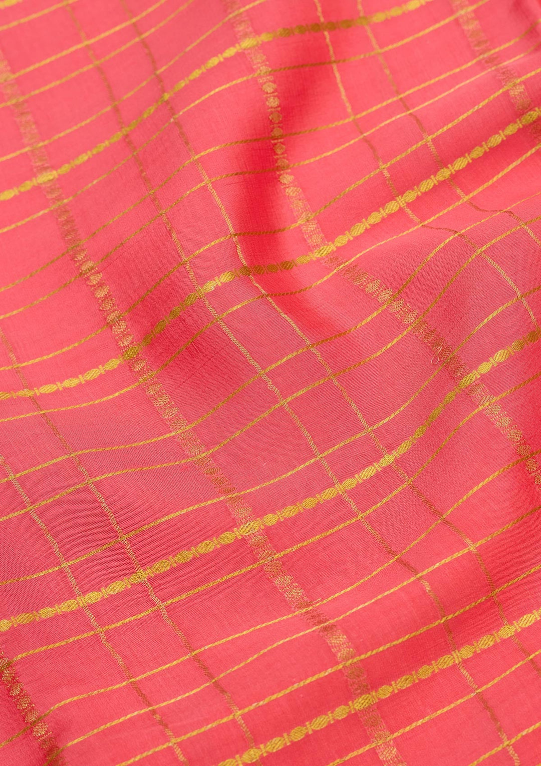 Peach Zariwork Pure Crepe Silk Saree-Koskii