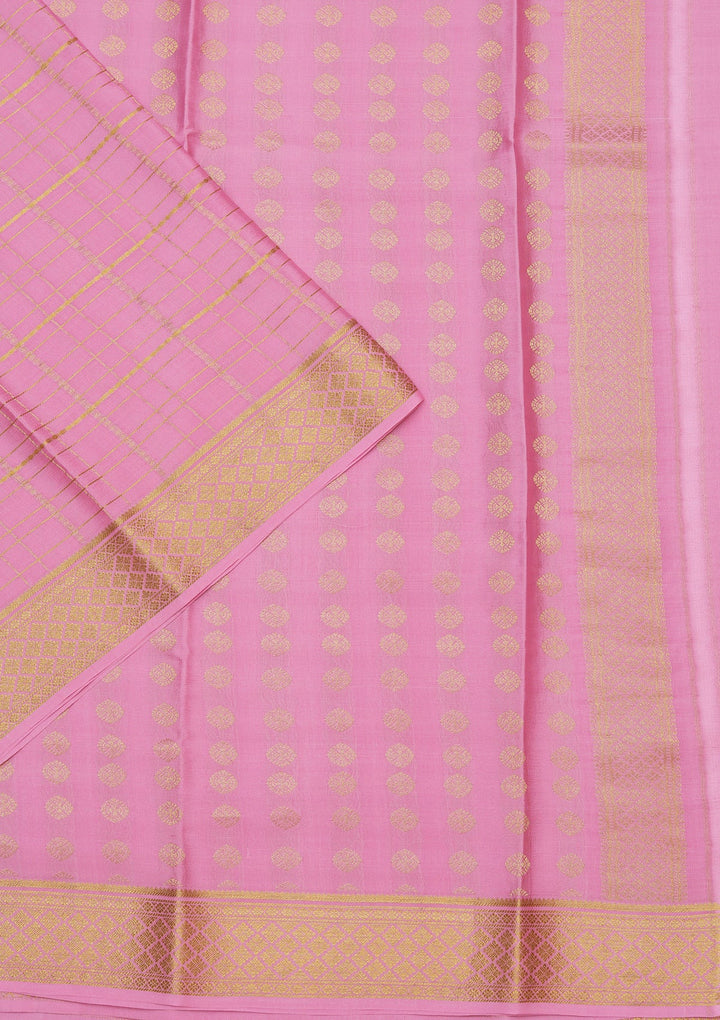 Pink Zariwork Pure Crepe Silk_Saree_koskii