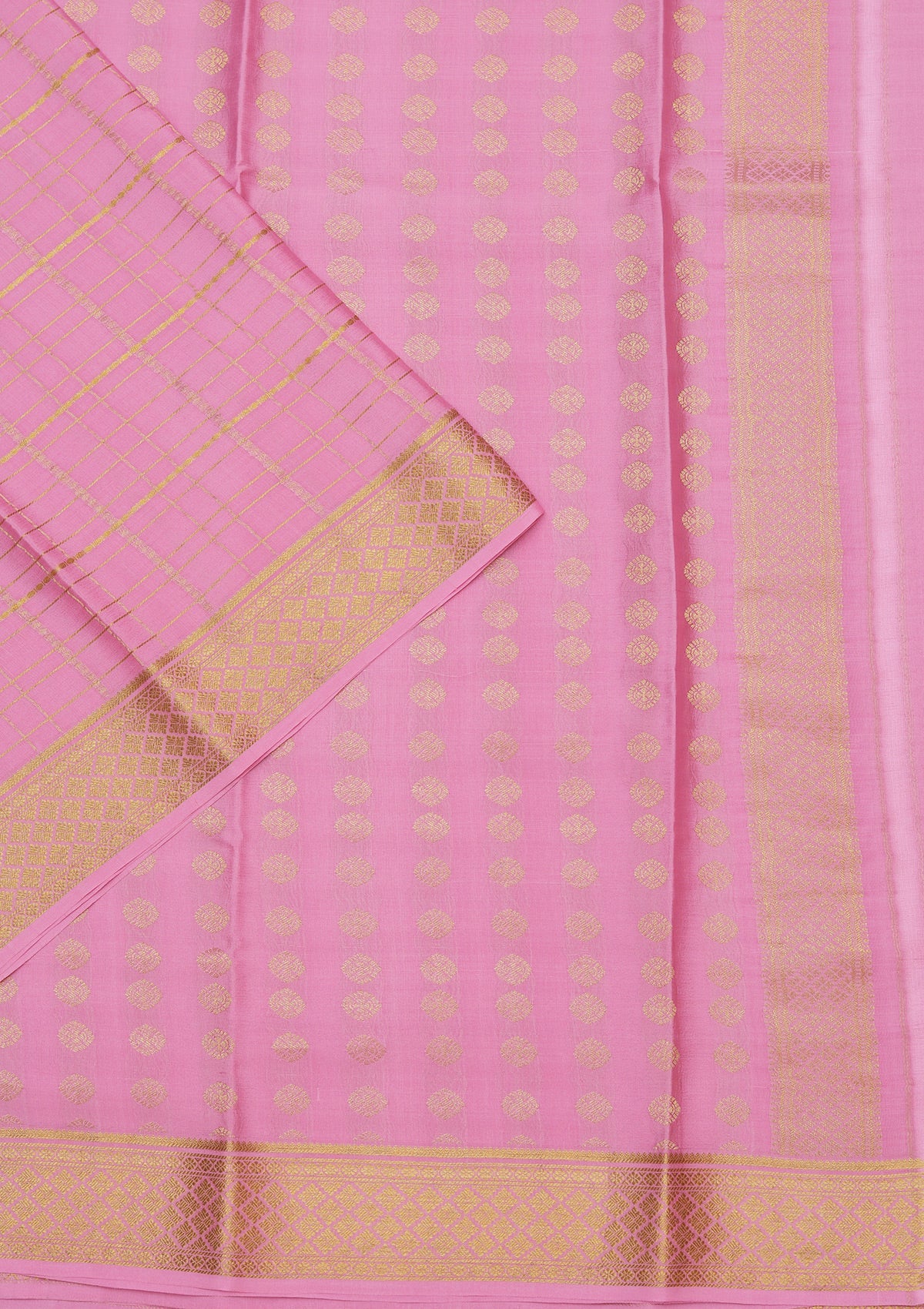 Pink Zariwork Pure Crepe Silk_Saree-koskii