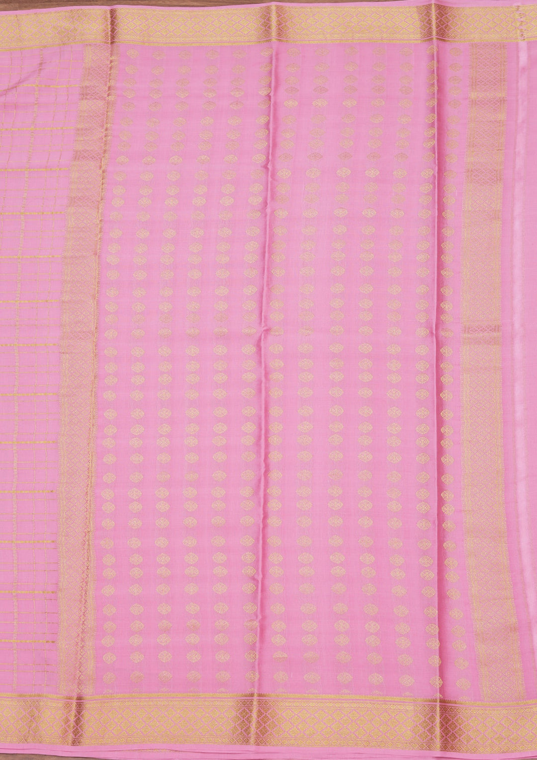 Pink Zariwork Pure Crepe Silk_Saree_koskii