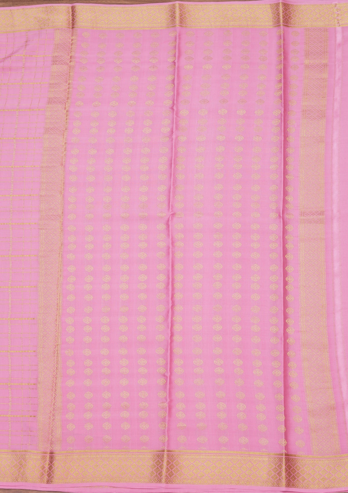 Pink Zariwork Pure Crepe Silk_Saree-koskii