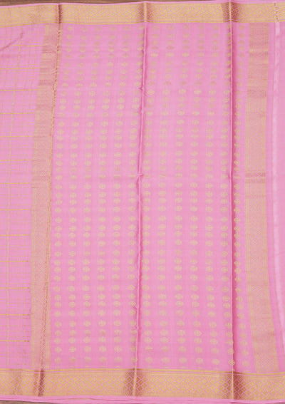 Pink Zariwork Pure Crepe Silk_Saree-koskii
