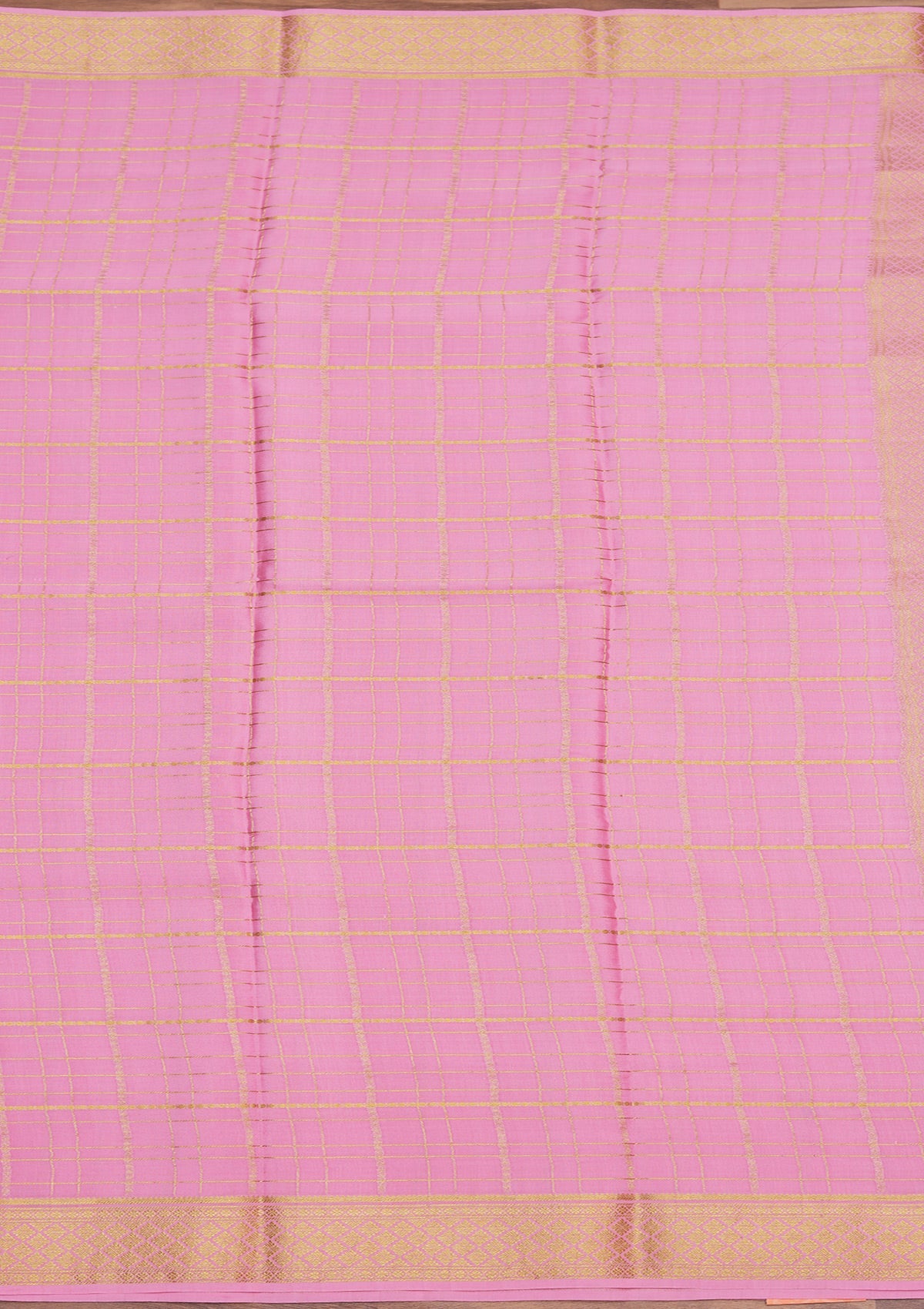Pink Zariwork Pure Crepe Silk_Saree-koskii