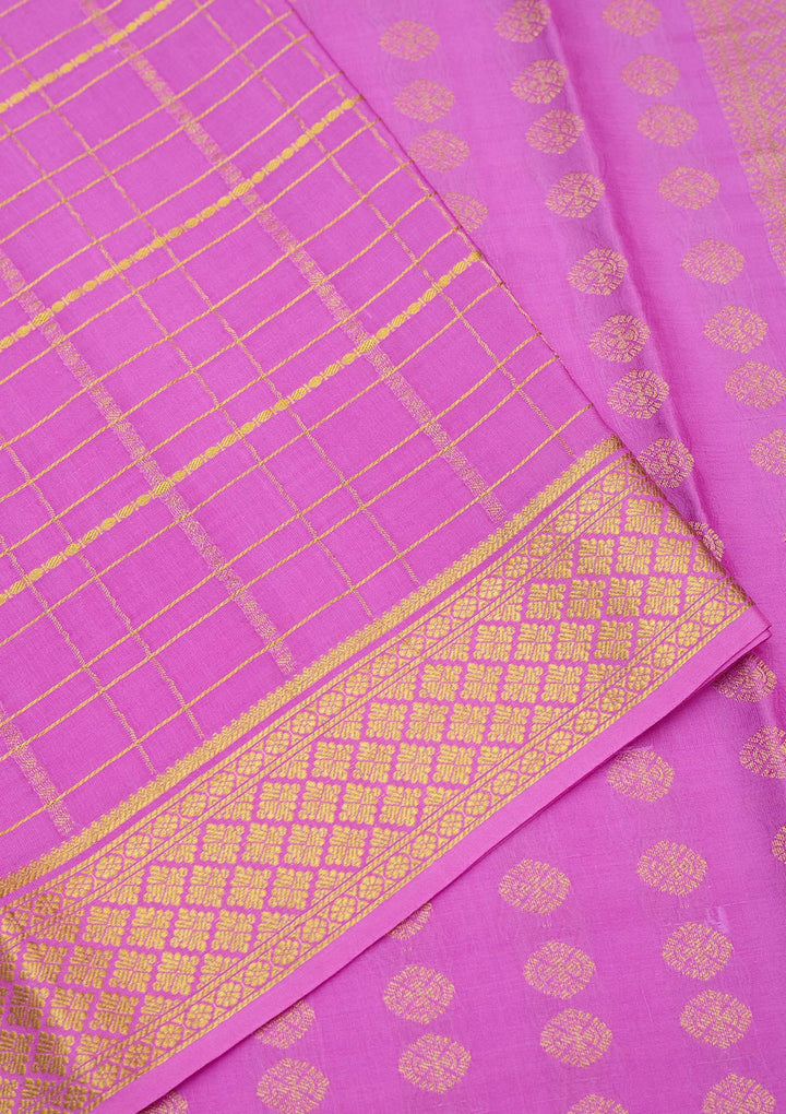 Purple Zariwork Pure Crepe Silk Saree-Koskii