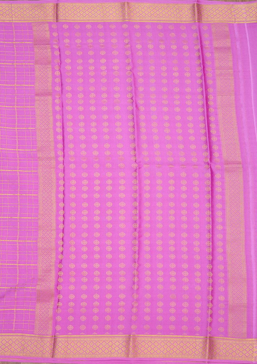 Purple Zariwork Pure Crepe Silk Saree-Koskii