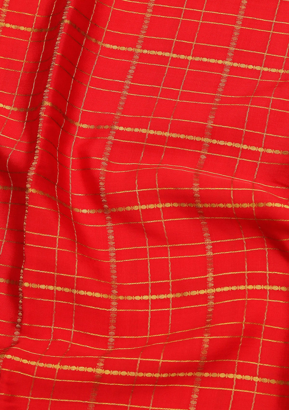 Red Zariwork Pure Crepe Silk Saree-koskii