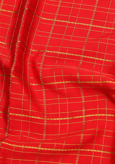 Red Zariwork Pure Crepe Silk Saree-koskii