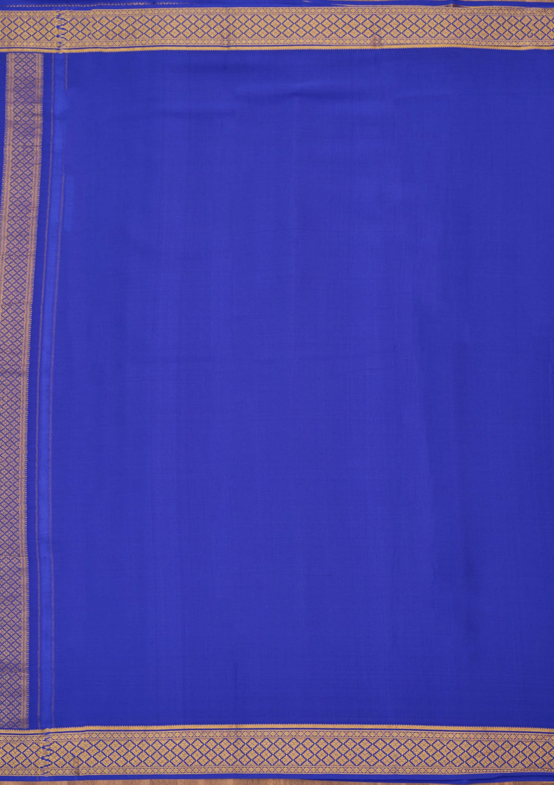Royal Blue Zariwork Pure Crepe Silk Saree-Koskii