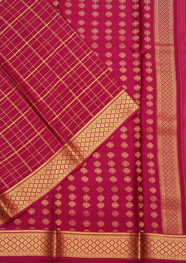 Wine Zariwork Pure Crepe Silk_Saree_koskii