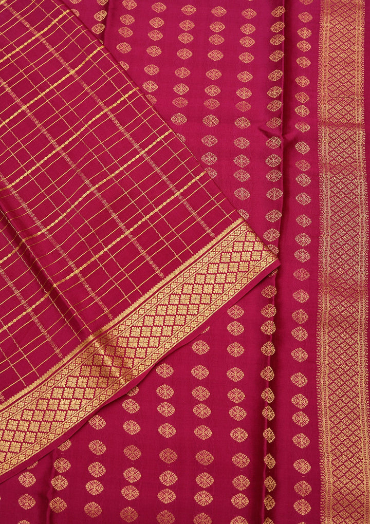 Wine Zariwork Pure Crepe Silk_Saree_koskii