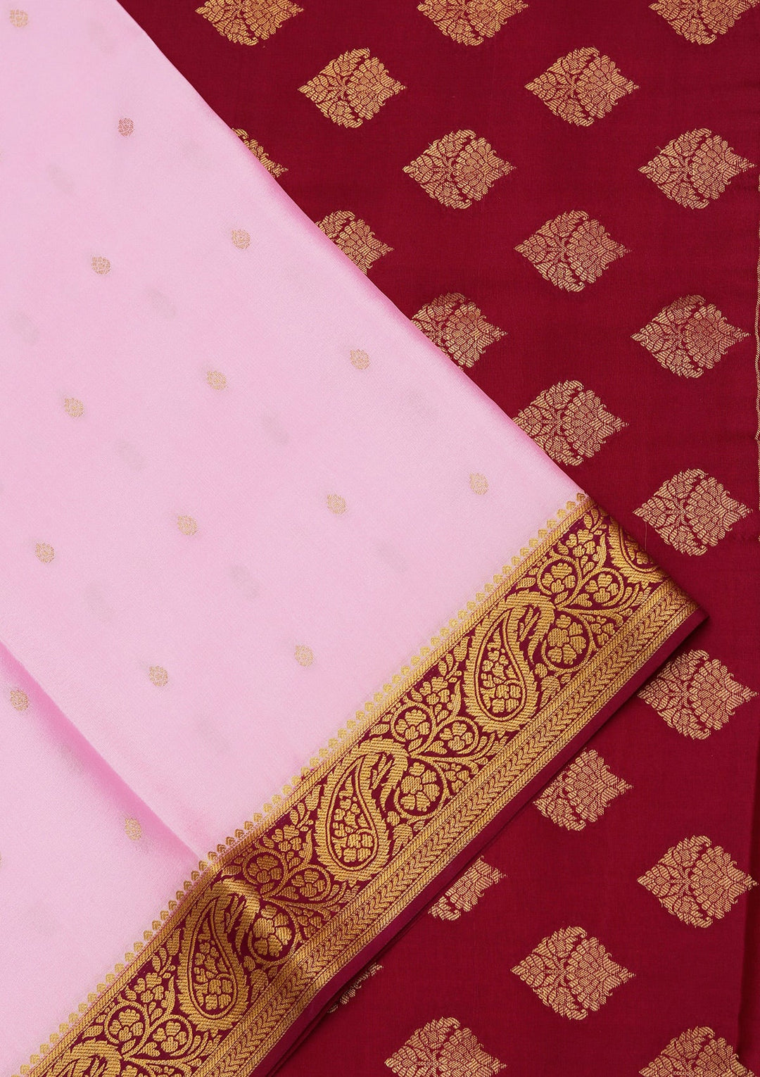 Onion Pink Zariwork Pure Crepe Silk Saree_koskii