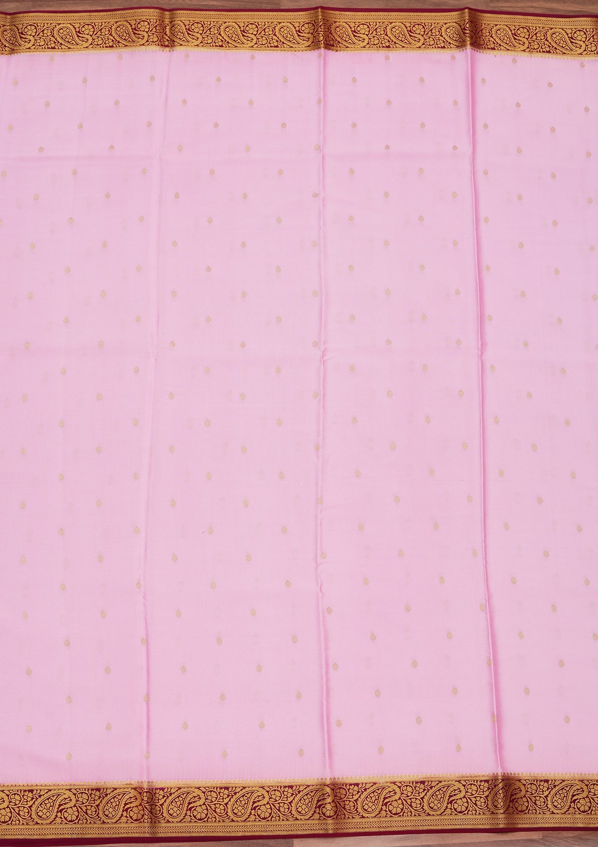 Onion Pink Zariwork Pure Crepe Silk Saree-koskii