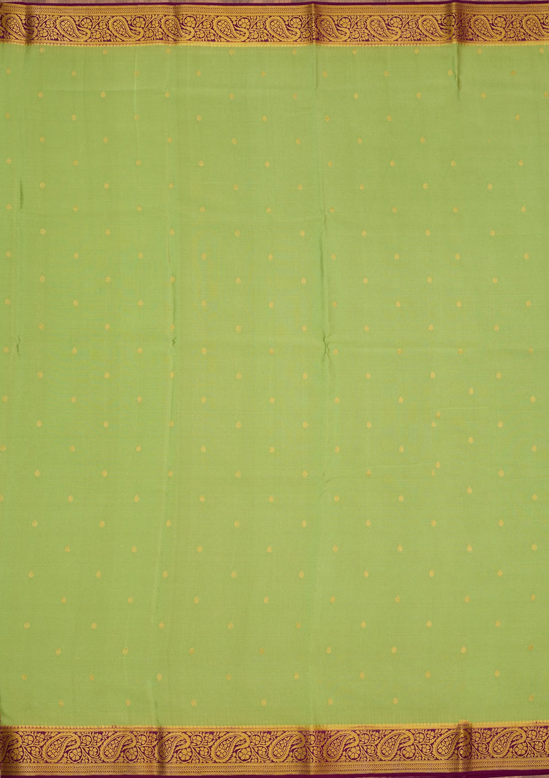 Pista Green Zariwork Pure Crepe Silk Saree-Koskii